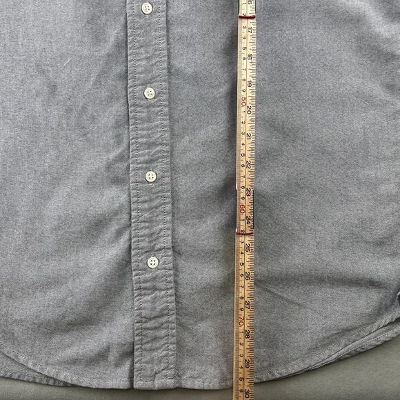 American Apparel Shirt Mens M Gray Oxford Button Down Long Sleeve USA Classic - Picture 8 of 12